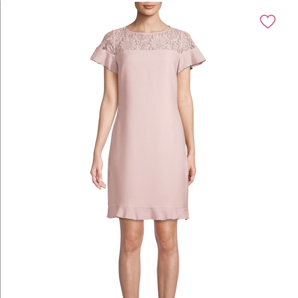 Karl Lagerfeld Paris Lace Paneled Shift Dress